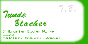 tunde blocher business card